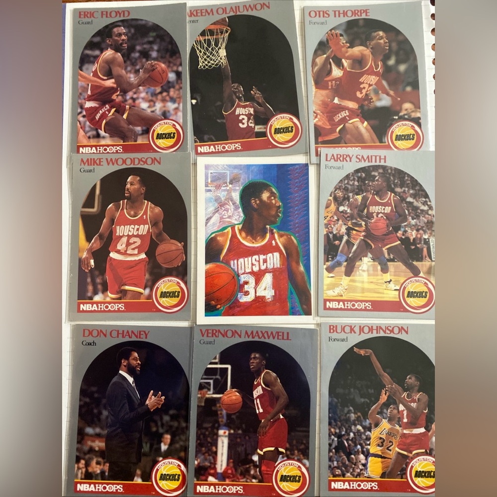 NBA Hoops Houston Rockets team Cards 1990s
